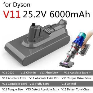 다이슨 SV15 SV16 SV17 SV18 SV22 V11 Absolute V11  푹신한 진공 청소기 충전식 배터리 용 25.2V 배터리