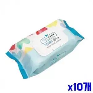 ( )부드러운 물티슈 80매 캡형 x10개 휴대용물티슈