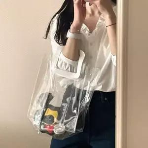 ( )투명 토트백 여름 방수 가방 물놀이 방수 비치백 나들이 여름
