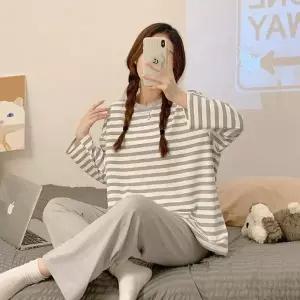 단가라 홈웨어세트 홈웨어 데일리 파자마 실내복여성 여름잠옷 여성잠옷