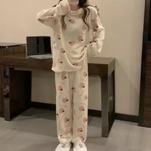 잠옷세트 겨울잠옷 실내복여성 편한잠옷 여름잠옷 여성라운지웨어 피치