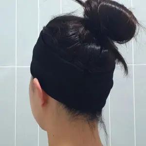 남녀공용 무지 골지 반다나 헤어밴드 블랙-WFOENHY