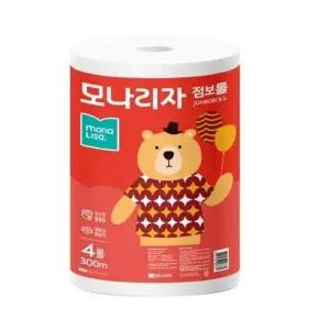 고품질 모나리자 2겹 점보롤 300m 16롤 두루마리화장지 업소용화장지 (W2D864D)