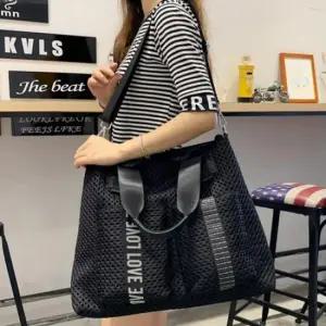빅사이즈쇼퍼백 메쉬 디자인 숄더백 큰가방 캐주얼 패션 데일리 가방