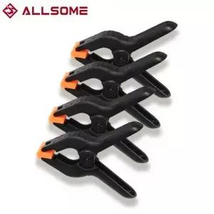 Allsome 4PC 4 인치 스프링 클램프 DIY 플라스틱 나일론 목공 사진 스튜디오 배경 용 클립