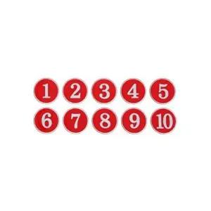 고품질 아트사인 1150 에폭시 1~10번호판 빨강 35mm 번호판 지름 35 에폭시 빨강 숫자 W59103C