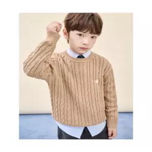 빈폴 키즈 Essential 면 케이블 풀오버 니트 베이지 BI5851UE1A 1A