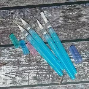 쿠레타케 지그 물내장 수채화붓 워터 브러쉬 4종세트 수입물감 수채화물감 (WD2F57B)