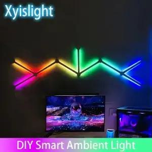 스플 라이스 라이트 DIY 분위기 RGB 스마트 벽 조명 음성 제어 램프 orts 룸 침실 바 장식