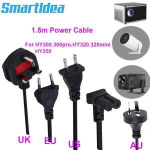 Smartldea HY300 프로젝터 용 고품질 1.5m 길이 전원 케이블 AC 충전 EU US AU UK 플러그