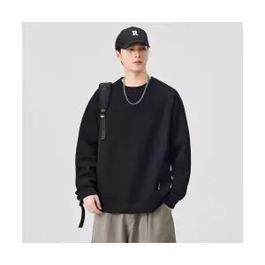 룽나루 남성 맨투맨 솔리드 라운드 봄가을겨울 캐주얼 기모 상의 HO3
