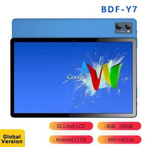 BDF-Y7 글로벌 버전 태블릿 PC, 10.1 인치 옥타 코어, 8GB RAM, 256GB ROM, 안드로이드 12, 구글 플레이, 4