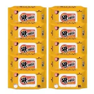 코코토토 왕큰 엠보싱 물티슈 캡형 80매x10개