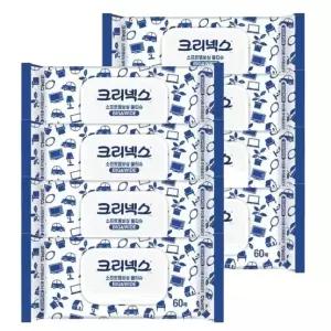 크리넥스 소프트 엠보싱 물티슈 60매 x 8팩 BIG&WIDE