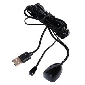 HUUSON USB 전원 IR 중계기 케이블 신호 수신기 이미터 단일 송신기 와이어 시스템 키트와 함께 하나의 적외선 리모컨 익스텐더에 모두 포함됨 vFT
