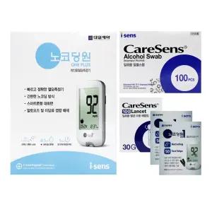 아이센스 노코딩원 혈당측정기세트 측정기 + 시험지 검사지 100매 + 채혈침 100개 + 알콜솜 100개 (26년