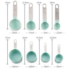 8PCS 측정 컵 숟가락 베이킹 케이크 과자 조리기구에 대 한 스테인레스 스틸 손잡이 주방 도구 액세서리 가