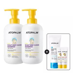 아토팜 키즈 스칼프 딥 클린 샴푸 460mlx2개/어린이 샴푸+[증정]탑투토워시100ml+허니로션20mlx2개
