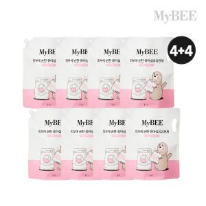초핫딜 마이비 피부에순한 유아유연제 스위트터치향 2100ml 8팩