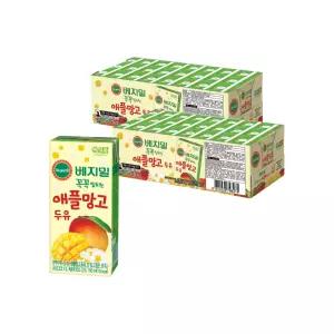 베지밀 꼭꼭 씹히는 애플망고 두유 190ml 48팩