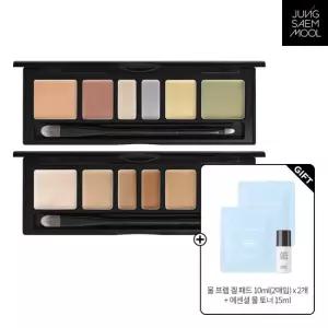 정샘물 아티스트 컨실러 팔레트 + 물 프렙 겔 패드 2매입 x2개 + 에센셜 물 토너 15ml