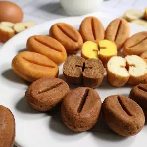 커피콩빵 450g X 6봉 카페 디저트 업소용 대용량, 커피 플레인 바나나 슈크림