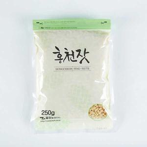 국내산 홍천잣 250g 명품 백잣 견과류