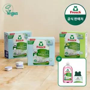 [프로쉬] 식기세척기세제 30개입 3개+주방세제 500ml 1개(랜덤)+수세미