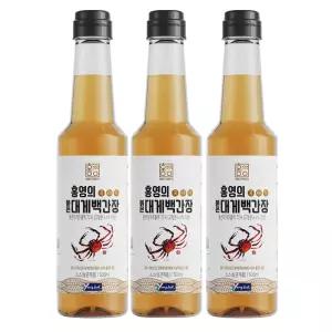 요리색 그대로 홍영의 붉은 대게 백간장 500ml 3개 요리 만능 맛간장