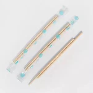 [해피팩](KO) 일회용 OPP 개별포장 둥근 대나무 젓가락 175mm 1박스 1000개
