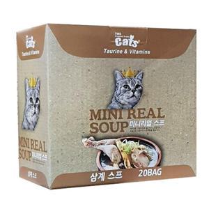 더캣츠 미니리얼 삼계스프40g 1BOX (20개) 고양이습식 영양간식