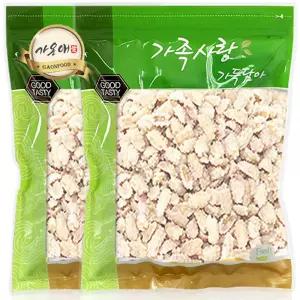 [가온애] 우유땅콩 1kg x2팩 / 우유맛땅콩 백설땅콩 맥주안주 간식 견과 견과류 과자 주전부리 견과류