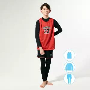 베이직엘르 남아동 매쉬 조끼 래쉬가드 워터레깅스 비치반바지 세트 BEB-V702R