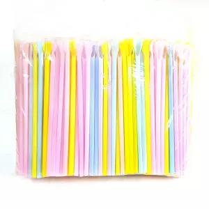 스푼 스트로우 6mm 20cm 500개 / 삽빨대 슬러시용 빨대