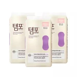 템포 유기농 순면 팬티라이너 롱 40p 3팩
