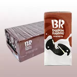 베스킨라빈스 쿠키앤크림 멸균우유 190ml x 24개입