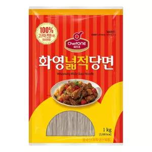 [소비기한 임박] 쉐프원 화영넓적당면, 1kg, 2개  (총 2kg)