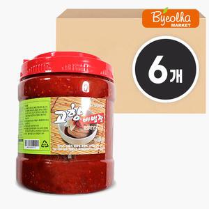 고향식품 옛맛 비빔장 2kg x (6개) / 1박스_업소용 대용량 식당용 냉면장 비빔국수 막국수 쫄면 다대기 양념장