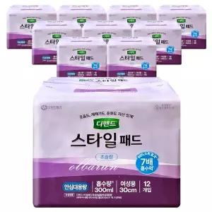 디펜드 스타일 패드 (여성용) 초슬림 안심대용량 12매 x10팩 /요실금패드 성인기저귀