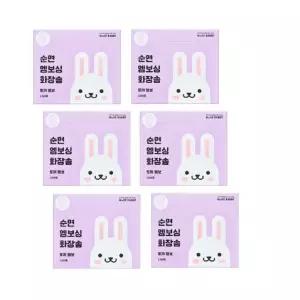 화이트래빗 엠보싱 토끼엠보 화장솜 넉넉 100매x6박스 100%천연순면 국내제조