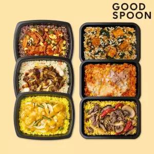 굿스푼 점보+덮밥 도시락 6종 6팩 양많은 볶음밥 식단 식사대용 간편식 한끼