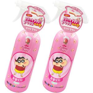 온더바디 코튼풋 발을씻자 풋샴푸 피치향385ml x2개 짱구에디션 신개념 발샴푸