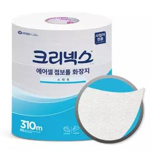 크리넥스 물에잘녹는 에어셀 점보롤 화장지 휴지 310M 3롤 1팩 45391
