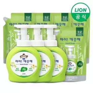 라이온 아이깨끗해 손세정제 숲속산책 용기 490ml 3개+리필 450ml 5개