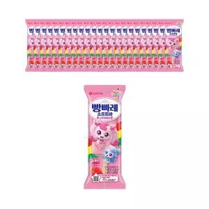 [슈팅냉동] 빵빠레 소프트바 스트로베리 75ml, 24개