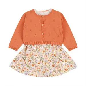 [아가방] TC01 가을 미니플로럴원피스세트(가디건)(ORANGE)_ 01S524058 (S38129999)