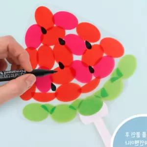유아 스티커놀이 여름 수박부채 꾸미기 만들기 키트 미술활동 diy 겨울 DIY