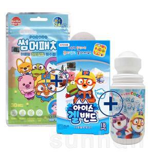 뽀로로 썸머패치+아이스겔밴드+썸머쿨/모기 퇴치 밴드 스티커 벌레물린데