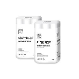 더 착한 화장지 무형광 3겹 30M 30롤 X 2개 총60롤 두루마리 휴지