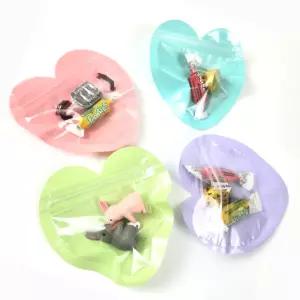 하트 지퍼백 구디백 액세서리 간식 소품 포장 20개 PVC 비닐 파우치